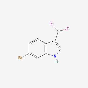 molecular formula C9H6BrF2N B12868426 6-Bromo-3-(difluoromethyl)-1H-indole 