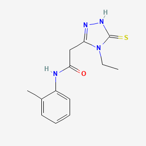 2-(4-Ethyl-5-mercapto-4H-[1,2,4]triazol-3-yl)-N-o-tolyl-acetamide