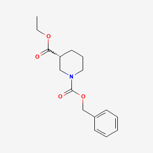 molecular formula C16H21NO4 B1286845 (R)-1-苄基 3-乙基哌啶-1,3-二甲酸盐 CAS No. 435275-85-7