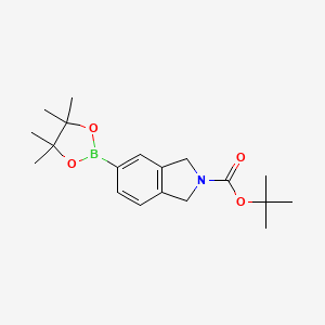 molecular formula C19H28BNO4 B1286849 Tert-butyl 5-(4,4,5,5-tetramethyl-1,3,2-dioxaborolan-2-YL)isoindoline-2-carboxylate CAS No. 905273-91-8