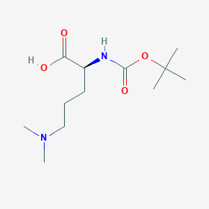 molecular formula C12H24N2O4 B1286852 (S)-2-[(Tert-butoxycarbonyl)amino]-5-(dimethylamino)pentanoic acid CAS No. 65671-54-7