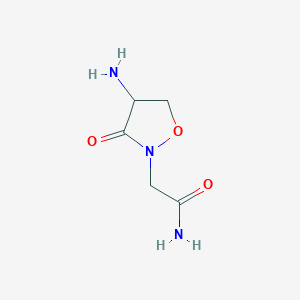 2-Isoxazolidineacetamide, 4-amino-3-oxo-