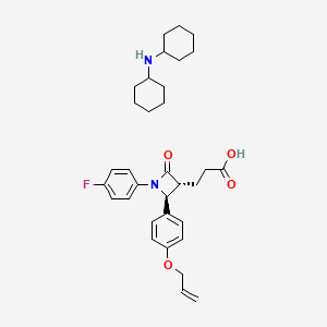 Dicyclohexylamine 3-((2S,3R)-2-(4-(allyloxy)phenyl)-1-(4-fluorophenyl)-4-oxoazetidin-3-yl)propanoate