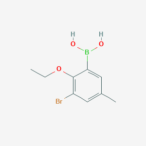 molecular formula C9H12BBrO3 B1286885 3-ブロモ-2-エトキシ-5-メチルフェニルボロン酸 CAS No. 870718-00-6