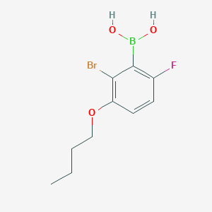 molecular formula C10H13BBrFO3 B1286888 2-溴-3-丁氧基-6-氟苯硼酸 CAS No. 1072951-95-1