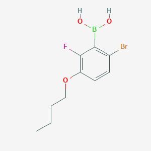 molecular formula C10H13BBrFO3 B1286889 (6-ブロモ-3-ブトキシ-2-フルオロフェニル)ボロン酸 CAS No. 1072951-88-2