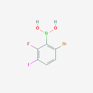 molecular formula C6H4BBrFIO2 B1286894 (6-Bromo-2-fluoro-3-iodophenyl)boronic acid CAS No. 1072951-90-6