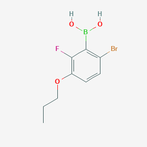 molecular formula C9H11BBrFO3 B1286899 6-Bromo-2-fluoro-3-propoxyphenylboronic acid CAS No. 1072951-85-9