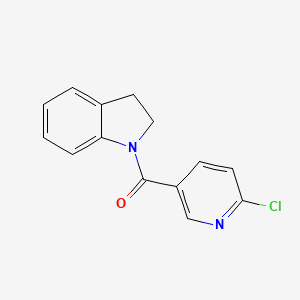 molecular formula C14H11ClN2O B1286920 1-(6-chloropyridine-3-carbonyl)-2,3-dihydro-1H-indole 