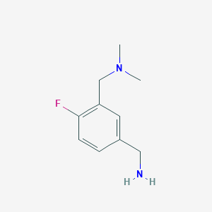 molecular formula C10H15FN2 B1286929 {3-[(Dimethylamino)methyl]-4-fluorophenyl}methanamine 