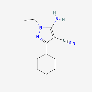 5-Amino-3-cyclohexyl-1-ethyl-1h-pyrazole-4-carbonitrile