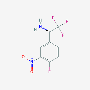 (S)-2,2,2-Trifluoro-1-(4-fluoro-3-nitrophenyl)ethan-1-amine