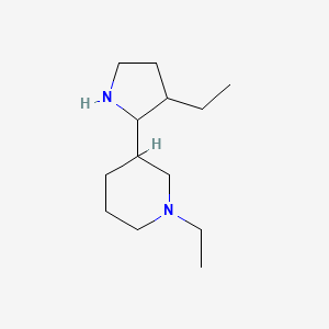 molecular formula C13H26N2 B12869368 1-Ethyl-3-(3-ethylpyrrolidin-2-yl)piperidine 