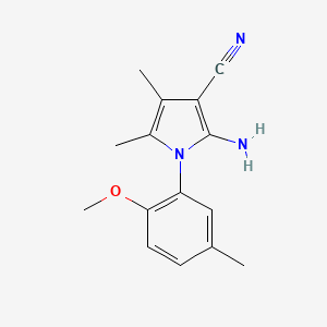 2-Amino-1-(2-methoxy-5-methylphenyl)-4,5-dimethyl-1H-pyrrole-3-carbonitrile