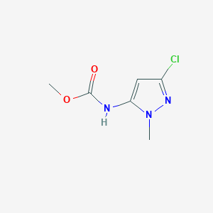 molecular formula C6H8ClN3O2 B12869387 Methyl (3-chloro-1-methyl-1H-pyrazol-5-yl)carbamate 