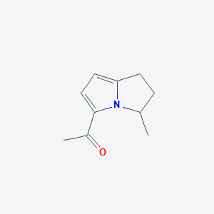 molecular formula C10H13NO B12869403 1-(3-Methyl-2,3-dihydro-1H-pyrrolizin-5-yl)ethanone 