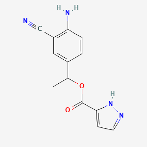 1-(4-Amino-3-cyanophenyl)ethyl 1H-pyrazole-5-carboxylate