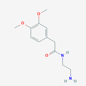 molecular formula C12H18N2O3 B1286951 Benzeneacetamide, N-(2-aminoethyl)-3,4-dimethoxy- 