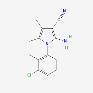 2-Amino-1-(3-chloro-2-methylphenyl)-4,5-dimethyl-1H-pyrrole-3-carbonitrile