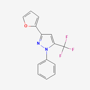 1H-Pyrazole, 3-(2-furanyl)-1-phenyl-5-(trifluoromethyl)-