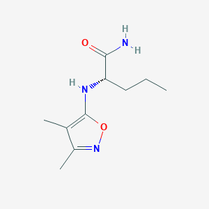 (S)-2-((3,4-Dimethylisoxazol-5-yl)amino)pentanamide