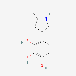 molecular formula C11H15NO3 B12869808 4-(5-Methylpyrrolidin-3-yl)benzene-1,2,3-triol 