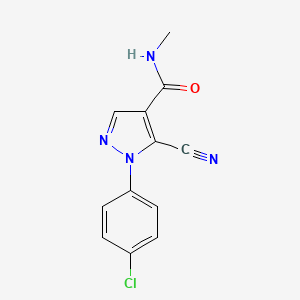 1H-Pyrazole-4-carboxamide, 1-(4-chlorophenyl)-5-cyano-N-methyl-