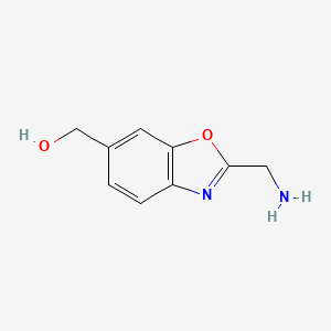 molecular formula C9H10N2O2 B12869845 2-(Aminomethyl)benzo[d]oxazole-6-methanol 