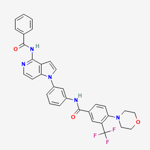 N-(3-(4-benzamido-1H-pyrrolo[3,2-c]pyridin-1-yl)phenyl)-4-morpholino-3-(trifluoromethyl)benzamide