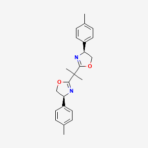 molecular formula C23H26N2O2 B12869871 (4S,4'S)-2,2'-(Propane-2,2-diyl)bis(4-(p-tolyl)-4,5-dihydrooxazole) 