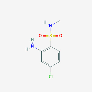 molecular formula C7H9ClN2O2S B1286990 2-amino-4-chloro-N-methylbenzene-1-sulfonamide CAS No. 22680-43-9