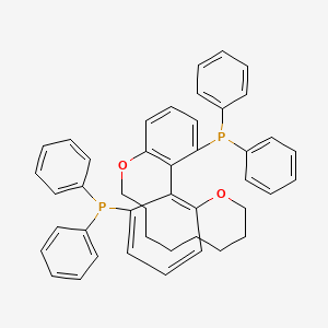 molecular formula C44H42O2P2 B12869904 (18aR)-1,18-Bis(diphenylphosphino)-6,7,8,9,10,11,12,13-octahydrodibenzo[b,d][1,6]dioxacyclotetradecine 