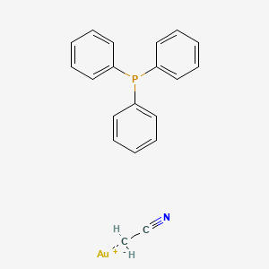 molecular formula C20H17AuNP B12869929 (Cyanomethyl)(triphenylphosphine)gold 