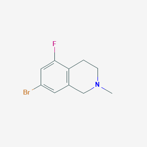 molecular formula C10H11BrFN B12869937 7-Bromo-5-fluoro-2-methyl-1,2,3,4-tetrahydroisoquinoline 