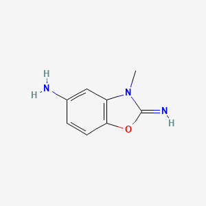 molecular formula C8H9N3O B12869947 2-Imino-3-methyl-2,3-dihydrobenzo[d]oxazol-5-amine 