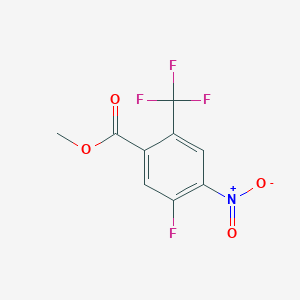 molecular formula C9H5F4NO4 B12869958 Methyl 5-fluoro-4-nitro-2-(trifluoromethyl)benzoate 