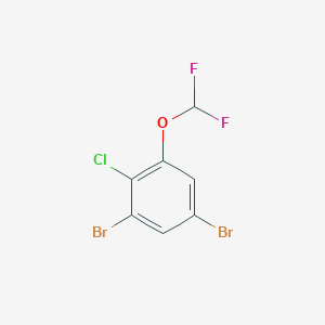 molecular formula C7H3Br2ClF2O B12869961 2-Chloro-3,5-dibromo(difluoromethoxy)benzene 