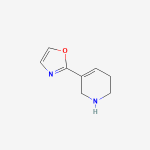 molecular formula C8H10N2O B12869978 2-(1,2,5,6-Tetrahydropyridin-3-yl)oxazole 