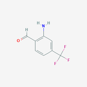 molecular formula C8H6F3NO B012870 2-Amino-4-(trifluoromethyl)benzaldehyde CAS No. 109466-88-8