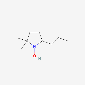 molecular formula C9H19NO B12870018 2,2-Dimethyl-5-propylpyrrolidin-1-ol CAS No. 412016-74-1