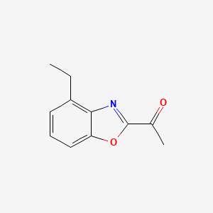 molecular formula C11H11NO2 B12870031 1-(4-Ethylbenzo[d]oxazol-2-yl)ethanone 