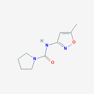 molecular formula C9H13N3O2 B12870040 N-(5-Methyl-1,2-oxazol-3-yl)pyrrolidine-1-carboxamide CAS No. 55808-52-1