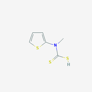 molecular formula C6H7NS3 B12870073 Methyl(thiophen-2-yl)carbamodithioic acid 