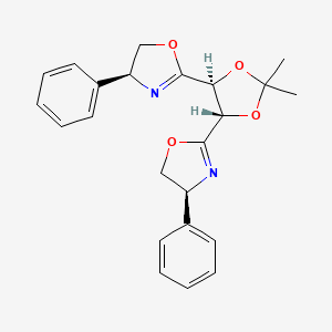 (4S,4'S)-2,2'-((4S,5S)-2,2-Dimethyl-1,3-dioxolane-4,5-diyl)bis(4-phenyl-4,5-dihydrooxazole)