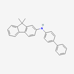 molecular formula C27H23N B1287010 N-([1,1'-Biphenyl]-4-yl)-9,9-dimethyl-9H-fluoren-2-amine CAS No. 897671-69-1