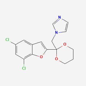 1H-Imidazole, 1-((2-(5,7-dichloro-2-benzofuranyl)-1,3-dioxan-2-yl)methyl)-