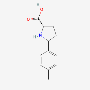 molecular formula C12H15NO2 B12870139 (2S)-5-(p-Tolyl)pyrrolidine-2-carboxylic acid 