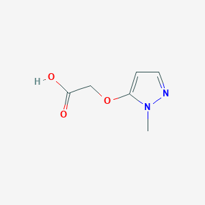 molecular formula C6H8N2O3 B12870143 2-((1-Methyl-1H-pyrazol-5-yl)oxy)acetic acid 