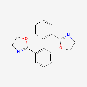 molecular formula C20H20N2O2 B12870145 2,2'-(4,4'-Dimethyl-[1,1'-biphenyl]-2,2'-diyl)bis(4,5-dihydrooxazole) 