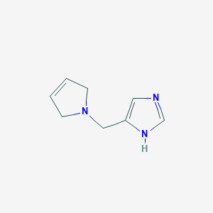 molecular formula C8H11N3 B12870160 5-((2,5-Dihydro-1H-pyrrol-1-yl)methyl)-1H-imidazole CAS No. 496961-33-2